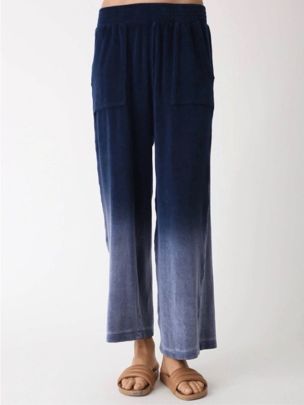 Electric & Rose Miramar Pants Size Medium Blue Ombre Wide Leg Anthropologie NWOT